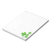 St. Patrick's Day Clover + Ihre Ideen Notizblock (Rotiert)