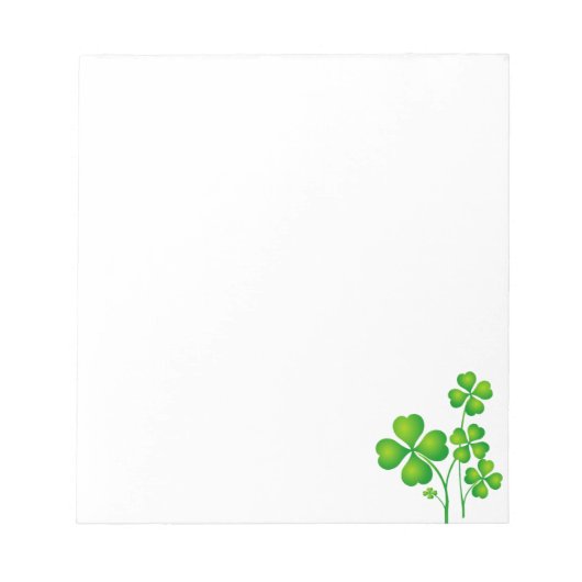 St. Patrick's Day Clover + Ihre Ideen Notizblock (Vorderseite)