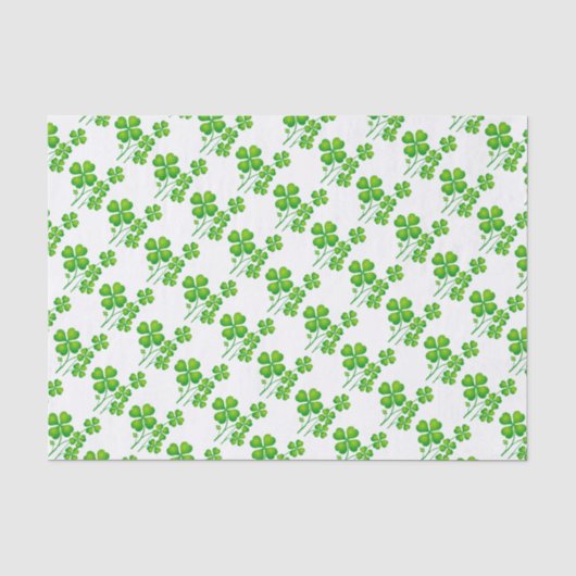 St. Patrick's Day Clover + Ihre Ideen Seidenpapier (Vorderseite)