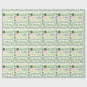 St Patrick's Day Clover Kleeblatt Geschenk Geschenkpapier (Flach)