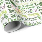 St Patrick's Day Clover Kleeblatt Geschenk Geschenkpapier (Rolleneckpunkt)