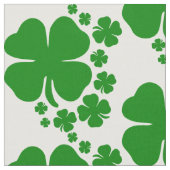 St Patricks Day Clover Kleeblatt Muster Design Stoff (Nahaufnahme)