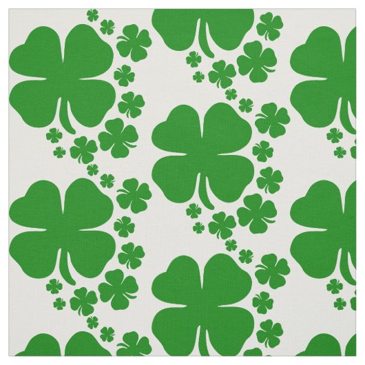 St Patricks Day Clover Kleeblatt Muster Design Stoff (Muster)