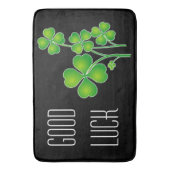 St. Patrick's Day Clover / Kleeblatts + Ihre Ideen Badematte (Vorderseite Vertikal)