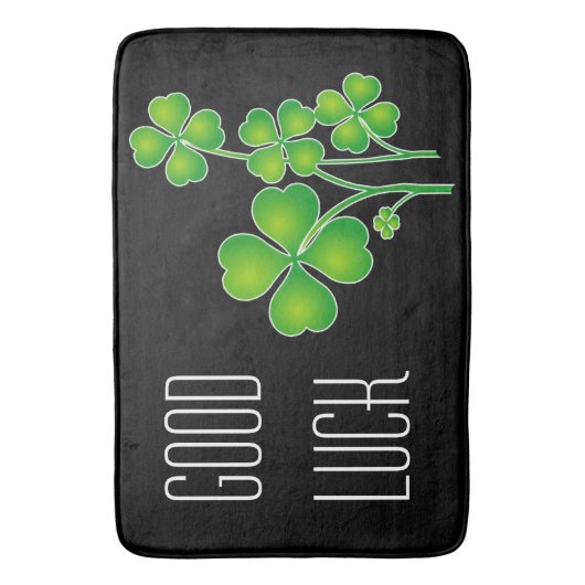 St. Patrick's Day Clover / Kleeblatts + Ihre Ideen Badematte (Vorderseite Vertikal)