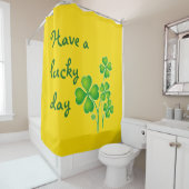 St. Patrick's Day Clover / Kleeblatts + Ihre Ideen Duschvorhang (Beispiel)