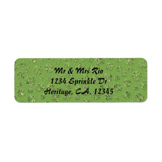 St. Patrick's Day Clover Leaf Address Label (Vorne)
