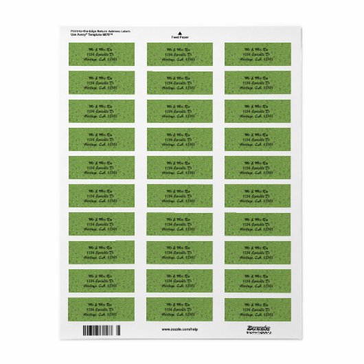 St. Patrick's Day Clover Leaf Address Label (Vorne)