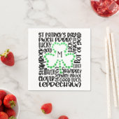 St. Patricks Day Clover Leaf Initial Serviette (Beispiel)