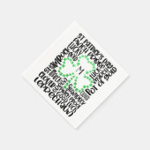 St. Patricks Day Clover Leaf Initial Serviette (Ecke)