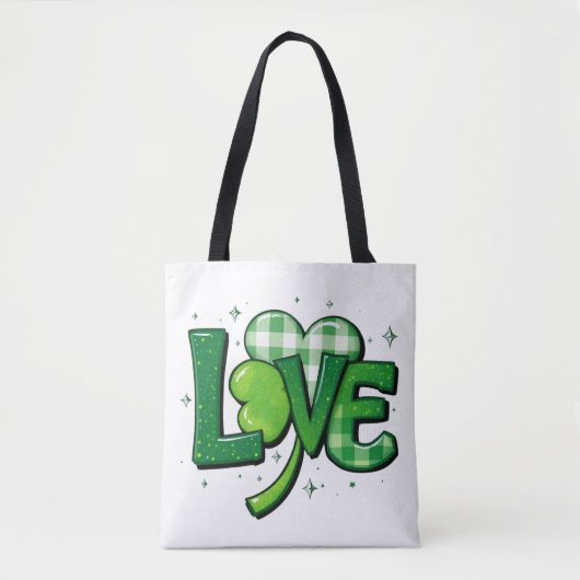 St. Patrick's Day Clover Liebe Charm Tasche (Vorderseite)