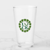 St. Patrick's Day Clover Lucky Horseshoe Beer Glas (Vorderseite)