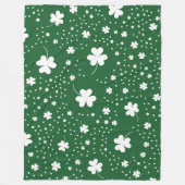 St Patrick's Day Clover Pattern Fleecedecke (Vorderseite)