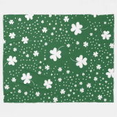 St Patrick's Day Clover Pattern Fleecedecke (Vorderseite (Horizontal))