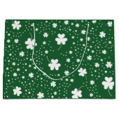 St Patrick's Day Clover Pattern Große Geschenktüte (Vorderseite)