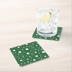 St Patrick's Day Clover Pattern Rechteckiger Pappuntersetzer