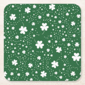 St Patrick's Day Clover Pattern Rechteckiger Pappuntersetzer (Vorderseite)