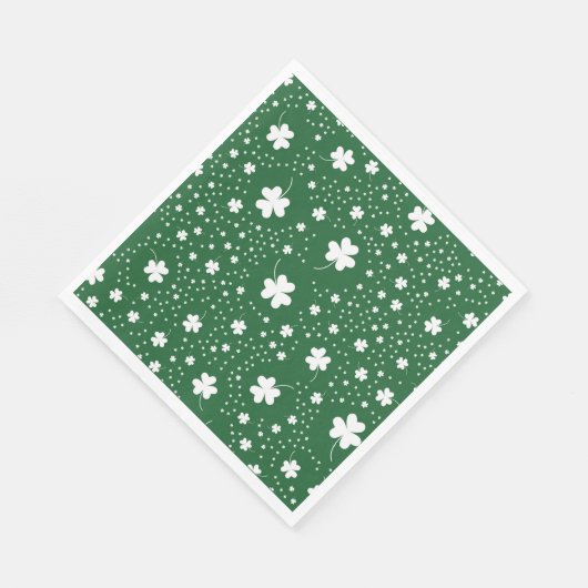 St Patrick's Day Clover Pattern Serviette (Ecke)