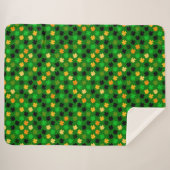 St. Patrick's Day Clover Pattern Sherpadecke (Vorderseite (Horizontal))