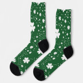 St Patrick's Day Clover Pattern Socken (Linkes Detail)