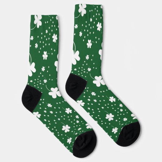 St Patrick's Day Clover Pattern Socken (Rechts)