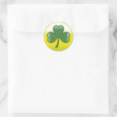 St Patrick's Day Clover Runder Aufkleber (Tasche)