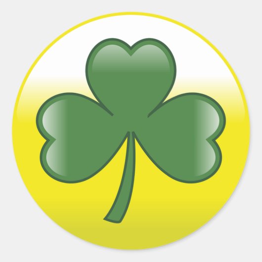 St Patrick's Day Clover Runder Aufkleber (Vorderseite)