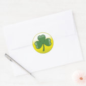 St Patrick's Day Clover Runder Aufkleber (Umschlag)