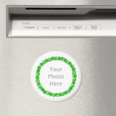 St. Patricks Day Clover Stars (Rundrahmen des Foto Magnet (In Situ (Geschirrspüler))