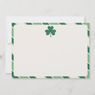 St. Patrick's Day Clover Stationery irisch Dankeskarte