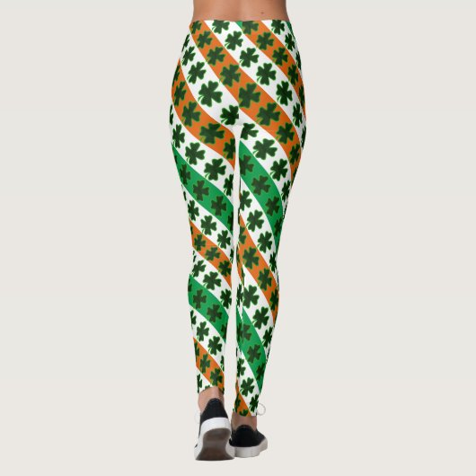 St. Patrick's Day Clover Streifen Leggings (Rückseite)