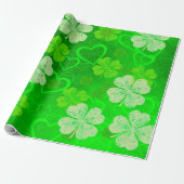 St Patrick's Day Clovers and Hearts Geschenkpapier (Ungerollt)