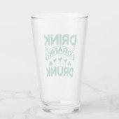 St Patrick's Day Clovers and Quote Glas (Rückseite)