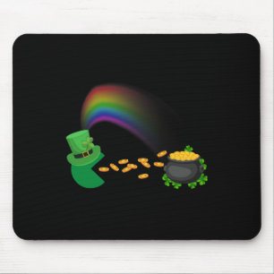 St Patricks Day Clovers Fun Boys Girls Kinder Mousepad