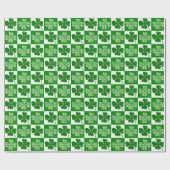 St Patrick's Day Clovers Geschenkpapier (Flach)