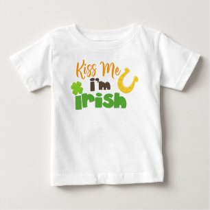 St. Patrick's Day, Clovers, Kiss Me I bin irisch Baby T-shirt