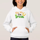 St. Patrick's Day, Clovers, Kiss Me I bin irisch Hoodie (Vorderseite)