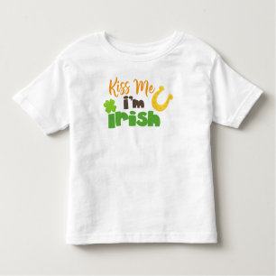St. Patrick's Day, Clovers, Kiss Me I bin irisch Kleinkind T-shirt