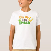 St. Patrick's Day, Clovers, Kiss Me I bin irisch T-Shirt (Vorderseite)