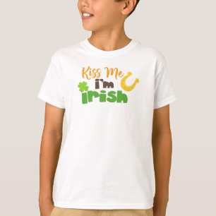 St. Patrick's Day, Clovers, Kiss Me I bin irisch T-Shirt