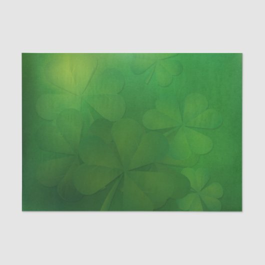 St. Patrick's Day - Clovers/Kleeblatts Seidenpapier (Vorderseite)