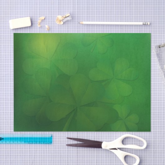 St. Patrick's Day - Clovers/Kleeblatts Seidenpapier (Handwerk)