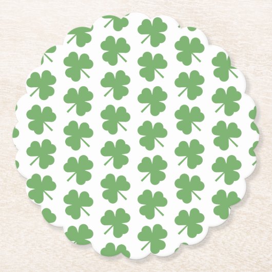 St. Patrick's Day Clovers Paper-Untersetzer Untersetzer (Vorderseite)