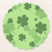 St. Patrick's Day Clovers Paper-Untersetzer Untersetzer (Vorderseite)