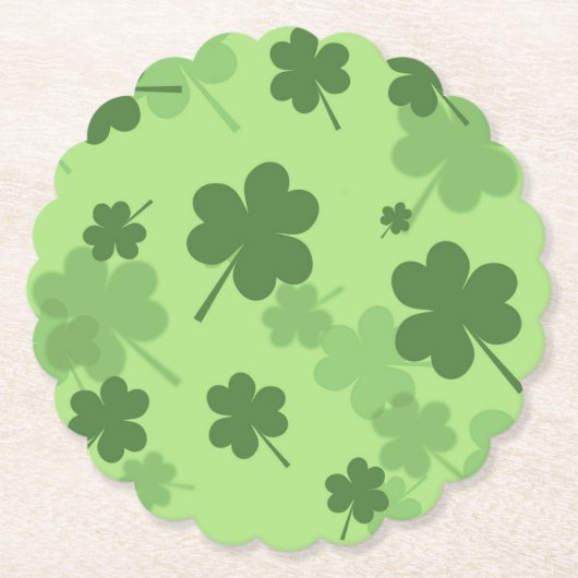 St. Patrick's Day Clovers Paper-Untersetzer Untersetzer (Vorderseite)