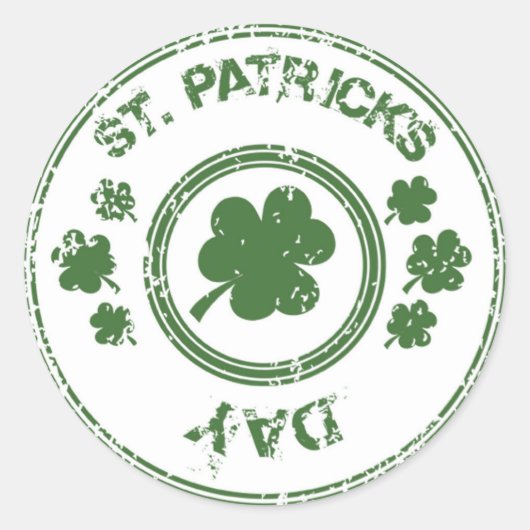St Patrick's Day Clovers Runder Aufkleber (Vorderseite)