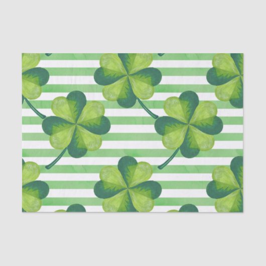 St. Patrick's Day Clovers Seidenpapier (Vorderseite)