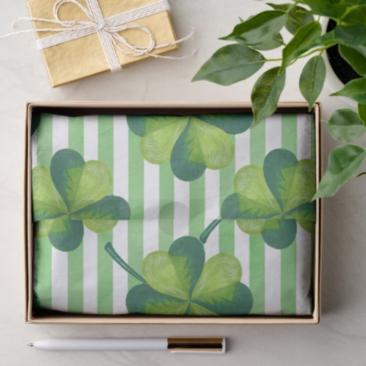 St. Patrick's Day Clovers Seidenpapier (Geschenk)