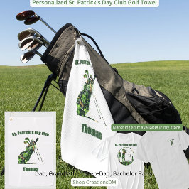 St Patrick's Day Club Personalisiertes Golfhandtuc Golfhandtuch