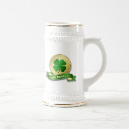St. Patrick's Day Coin Kleeblatt Bierglas